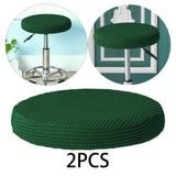 Maxbell 2Pcs Luxury Round Bar Stool Cushion Covers with Elastic Dustproof Slipcover