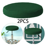 Maxbell 2Pcs Luxury Round Bar Stool Cushion Covers with Elastic Dustproof Slipcover