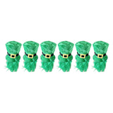 Maxbell 6pcs Mens St. Patricks Day Green Leprechaun Hat w/ Beard Irish Costume