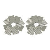 Maxbell 16Pcs Steel Shed Corrugated Tile Miniature Sand Table Material Layouts