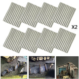 Maxbell 16Pcs Steel Shed Corrugated Tile Miniature Sand Table Material Layouts