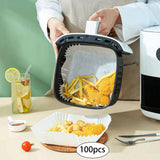 Maxbell 100Pc Air Fryer Disposable Paper Liner Non-Stick Oil-Proof Baking Paper