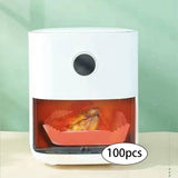 Maxbell 100Pc Air Fryer Disposable Paper Liner Non-Stick Oil-Proof Baking Paper
