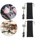 Maxbell 2xOutdoor Hand Tools Camping Survival Hand Drill Support Drill Wood Puncher