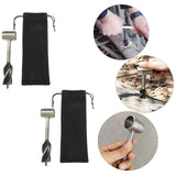 Maxbell 2xOutdoor Hand Tools Camping Survival Hand Drill Support Drill Wood Puncher