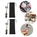 Maxbell 2xOutdoor Hand Tools Camping Survival Hand Drill Support Drill Wood Puncher