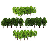 Maxbell 80 Pcs Plastic Model Tree Train Railroad Scenery 1:150 Scale