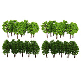 Maxbell 80 Pcs Plastic Model Tree Train Railroad Scenery 1:150 Scale
