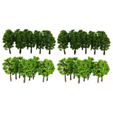 Maxbell 80 Pcs Plastic Model Tree Train Railroad Scenery 1:150 Scale