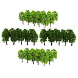 Maxbell 80 Pcs Plastic Model Tree Train Railroad Scenery 1:150 Scale