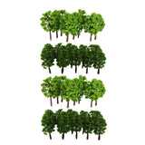 Maxbell 80 Pcs Plastic Model Tree Train Railroad Scenery 1:150 Scale