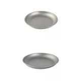 Maxbell 2x Titanium Plate Fruit Tableware Round Dish Frying Pan for Picnic BBQ