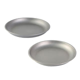 Maxbell 2x Titanium Plate Fruit Tableware Round Dish Frying Pan for Picnic BBQ