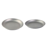 Maxbell 2x Titanium Plate Fruit Tableware Round Dish Frying Pan for Picnic BBQ