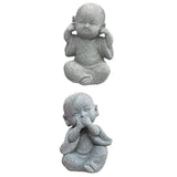 Maxbell 2x Monk Statue Small Buddha Little Monk Car Accessories Ornament