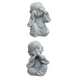 Maxbell 2 Pieces Monk Statue Small Buddha Little Monk Car Accessories Ornaments