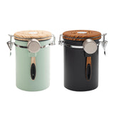 Maxbell 2Pcs Coffee Jar Container Stainless Steel Airtight Canister Kitchen Storage