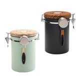 Maxbell 2Pcs Coffee Jar Container Stainless Steel Airtight Canister Kitchen Storage