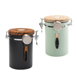 Maxbell 2Pcs Coffee Jar Container Stainless Steel Airtight Canister Kitchen Storage