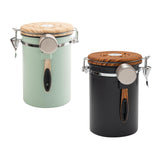 Maxbell 2Pcs Coffee Jar Container Stainless Steel Airtight Canister Kitchen Storage