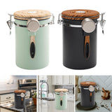 Maxbell 2Pcs Coffee Jar Container Stainless Steel Airtight Canister Kitchen Storage