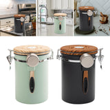 Maxbell 2Pcs Coffee Jar Container Stainless Steel Airtight Canister Kitchen Storage