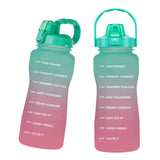 Maxbell 2pcs 2.2L Motivational Water Bottle with Time Marker Large Straw Sports Jugs