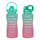 Maxbell 2pcs 2.2L Motivational Water Bottle with Time Marker Large Straw Sports Jugs