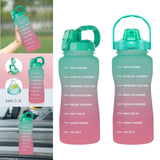 Maxbell 2pcs 2.2L Motivational Water Bottle with Time Marker Large Straw Sports Jugs