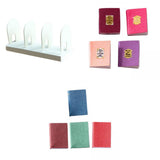 Maxbell 8 PCS Miniature Books with Bookshelf Set 1:12 Scale Dollhouse