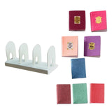 Maxbell 8 PCS Miniature Books with Bookshelf Set 1:12 Scale Dollhouse