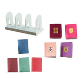 Maxbell 8 PCS Miniature Books with Bookshelf Set 1:12 Scale Dollhouse