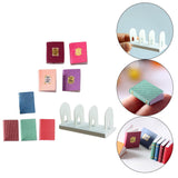 Maxbell 8 PCS Miniature Books with Bookshelf Set 1:12 Scale Dollhouse