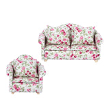 Maxbell 2Pcs 1:12 Simulation Sofa Furniture Scenery Dollhouse Home Oranments