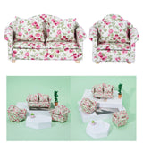Maxbell 2Pcs 1:12 Simulation Sofa Furniture Scenery Dollhouse Home Oranments