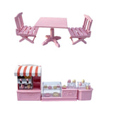 Maxbell 1:12 Miniature Table Chairs Cake Cabinet Doll House Decoration for Garden
