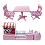 Maxbell 1:12 Miniature Table Chairs Cake Cabinet Doll House Decoration for Garden