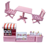 Maxbell 1:12 Miniature Table Chairs Cake Cabinet Doll House Decoration for Garden