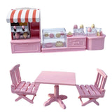 Maxbell 1:12 Miniature Table Chairs Cake Cabinet Doll House Decoration for Garden