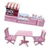 Maxbell 1:12 Miniature Table Chairs Cake Cabinet Doll House Decoration for Garden