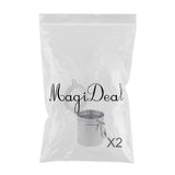 Maxbell 2Pcs Stainless Steel Pipe Tobacco Tin Can Humidifier Humidor Box Pot