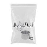 Maxbell 2 Pieces Stainless Steel Pipe Tobacco Tin Can Humidifier Humidor Box Pots