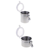 Maxbell 2 Pieces Stainless Steel Pipe Tobacco Tin Can Humidifier Humidor Box Pot