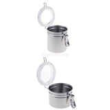 Maxbell 2 Pieces Stainless Steel Pipe Tobacco Tin Can Humidifier Humidor Box Pot