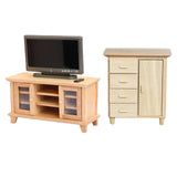 Maxbell 1/12 Miniature Cabinet and TV Cabinet Doll House Decoration Wardrobe
