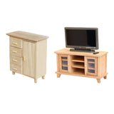 Maxbell 1/12 Miniature Cabinet and TV Cabinet Doll House Decoration Wardrobe
