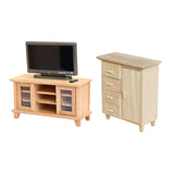 Maxbell 1/12 Miniature Cabinet and TV Cabinet Doll House Decoration Wardrobe