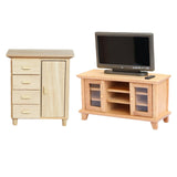 Maxbell 1/12 Miniature Cabinet and TV Cabinet Doll House Decoration Wardrobe