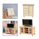 Maxbell 1/12 Miniature Cabinet and TV Cabinet Doll House Decoration Wardrobe