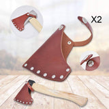 Maxbell 2xPU Leather Axe Hatchet Blade Cover Axe Head Sheath Case Belt Holster
